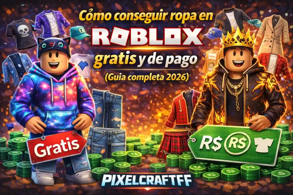 Avatares de Roblox con ropa personalizada y opciones de ropa gratis y de pago dentro del juego
